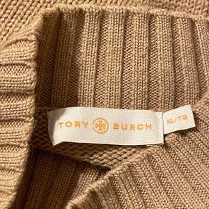 Tory Burch Murino Wool Oversized Mockneck Tunic Sweater sz XL